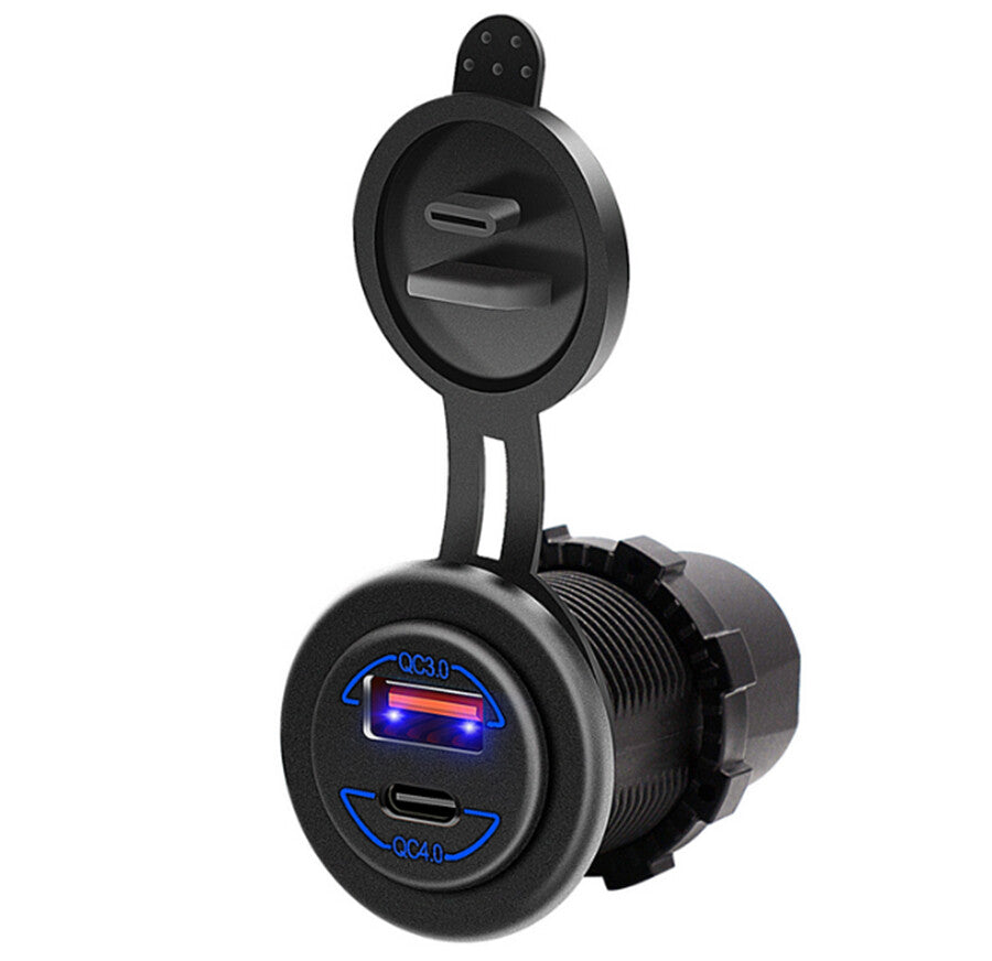 Car Cigarette Lighter Socket QC Quick Charger USB Port PD Power Outlet Adapter