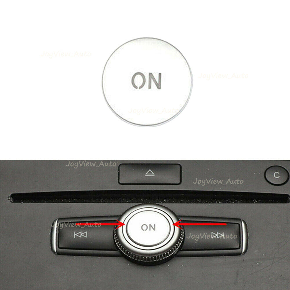 Volume Knob Button Sequins Trim Fit for Mercedes C E Class W204 W212 GLK Silver Q