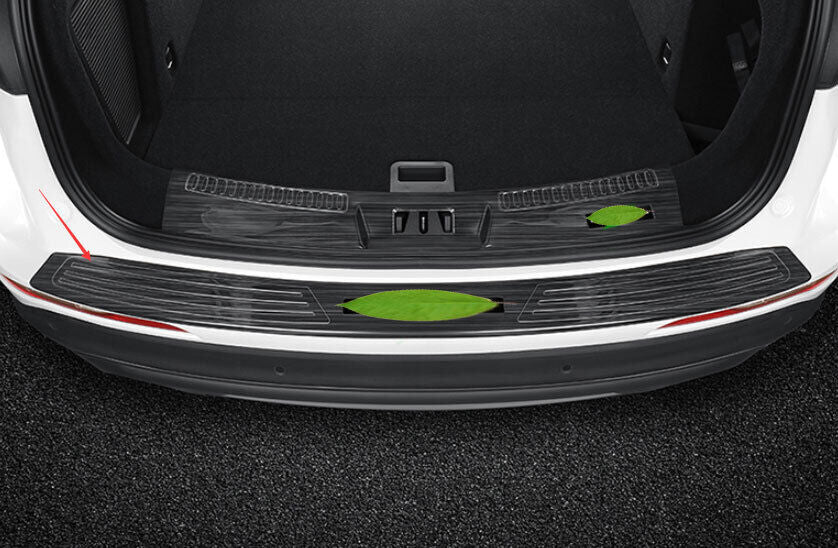 Plate Protector Outer Rear Bumper Sill for Lincoln Corsair 20-22 Steel Black