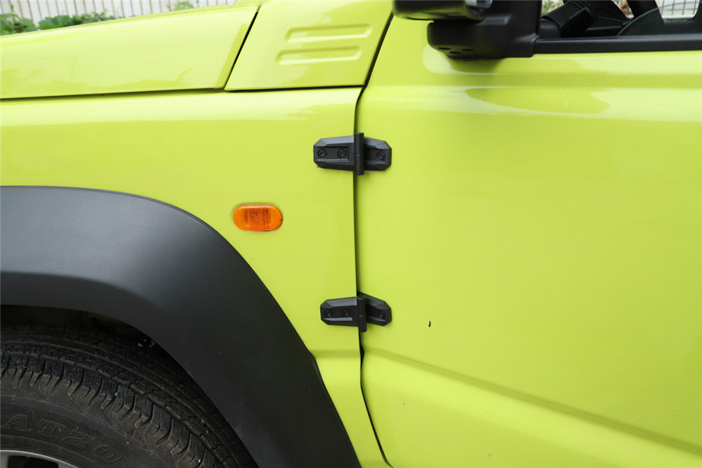 8¡ÁBlack ABS Car Side Door Hinge Protective Cover Trim for Suzuki for Jimny 2019-2022