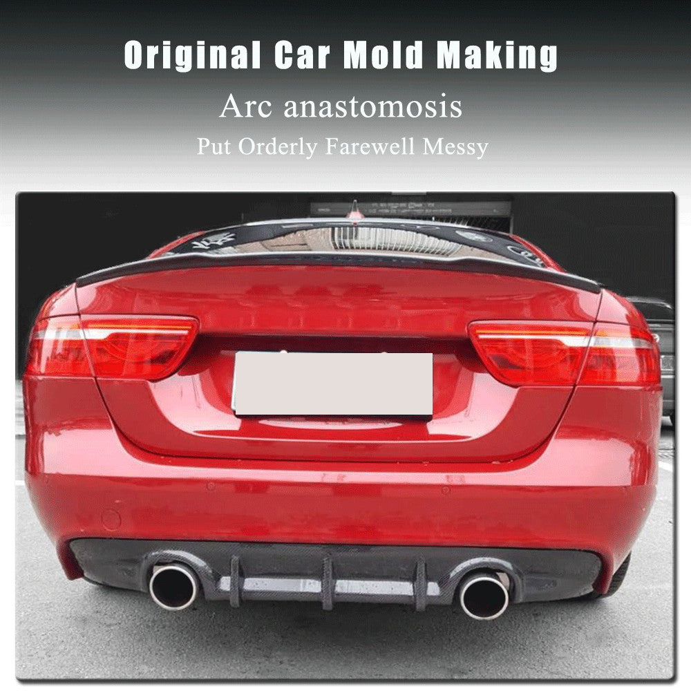 Glossy Black Rear Bumper Diffuser Lip Spoiler Fit for Jaguar XE X760 Sedan 15-17