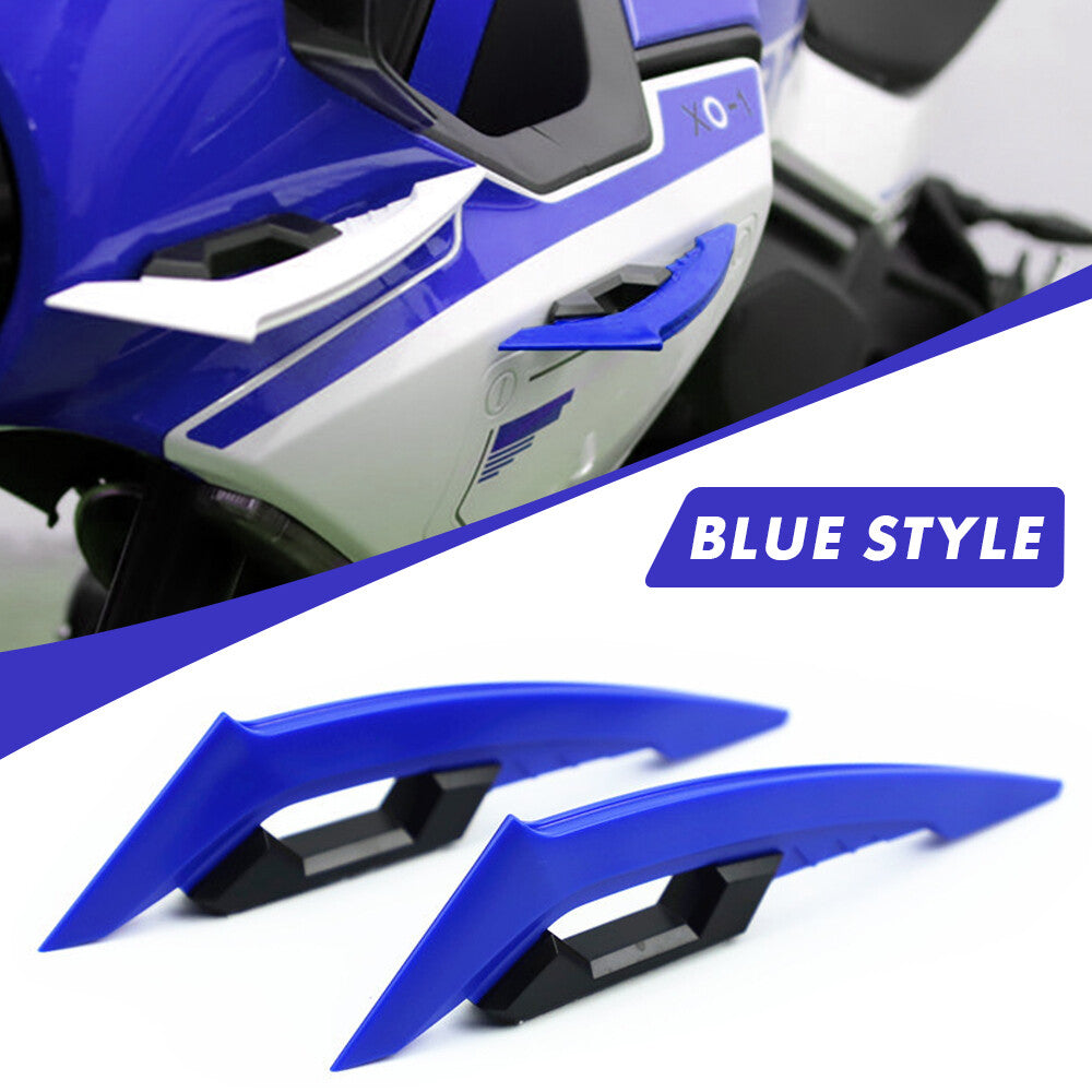 1Pair Universal Motorcycle Winglet Aerodynamic Spoiler Wing Adhesive Decoration