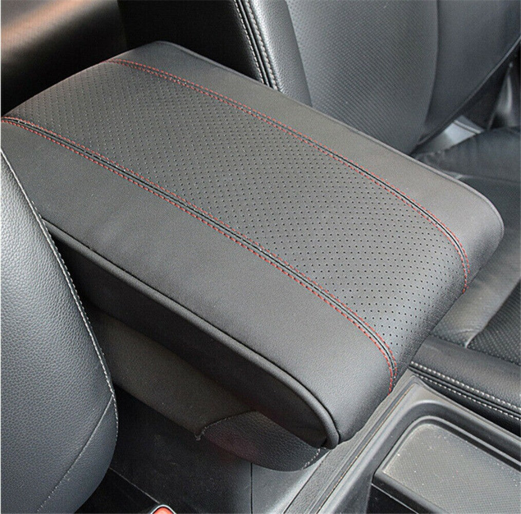 Faux Leather Car Armrest Console Box Protection Cover Hand Increase Supports n