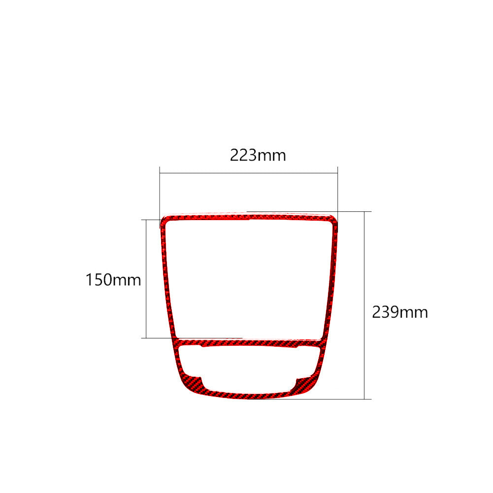 Red carbon fiber panel decorative trim for Audi A6 A7 2012-2018