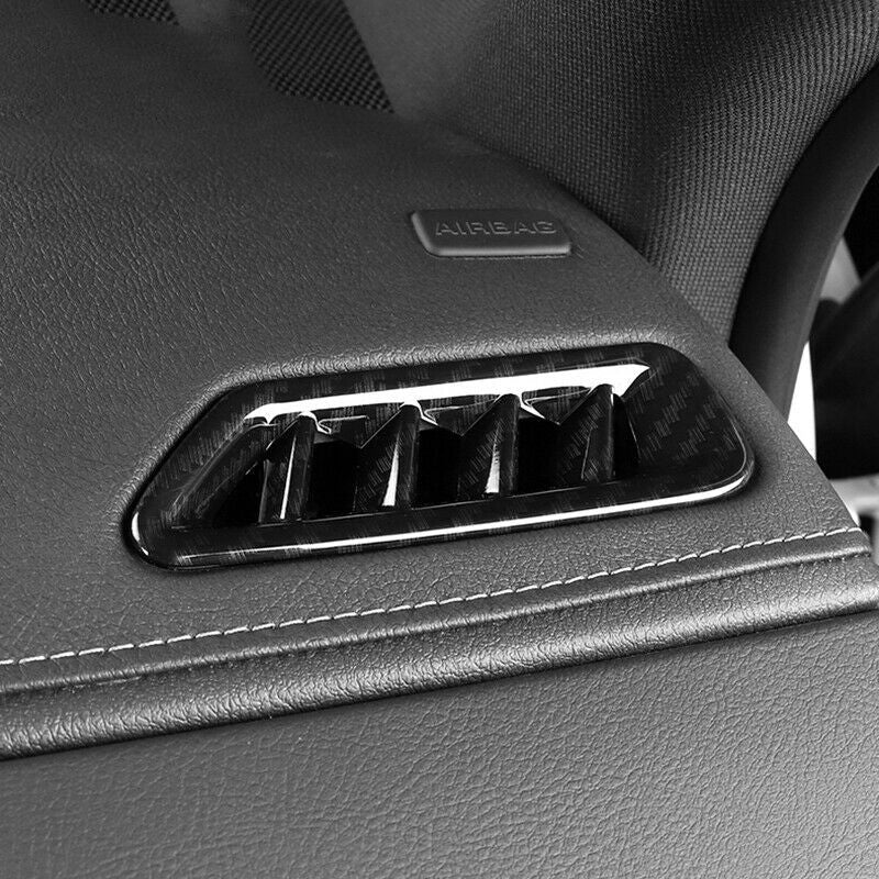 for Benz E-Class 2016-2021 Carbon Fiber Car Console Armrest Button Cover Trim 2X v