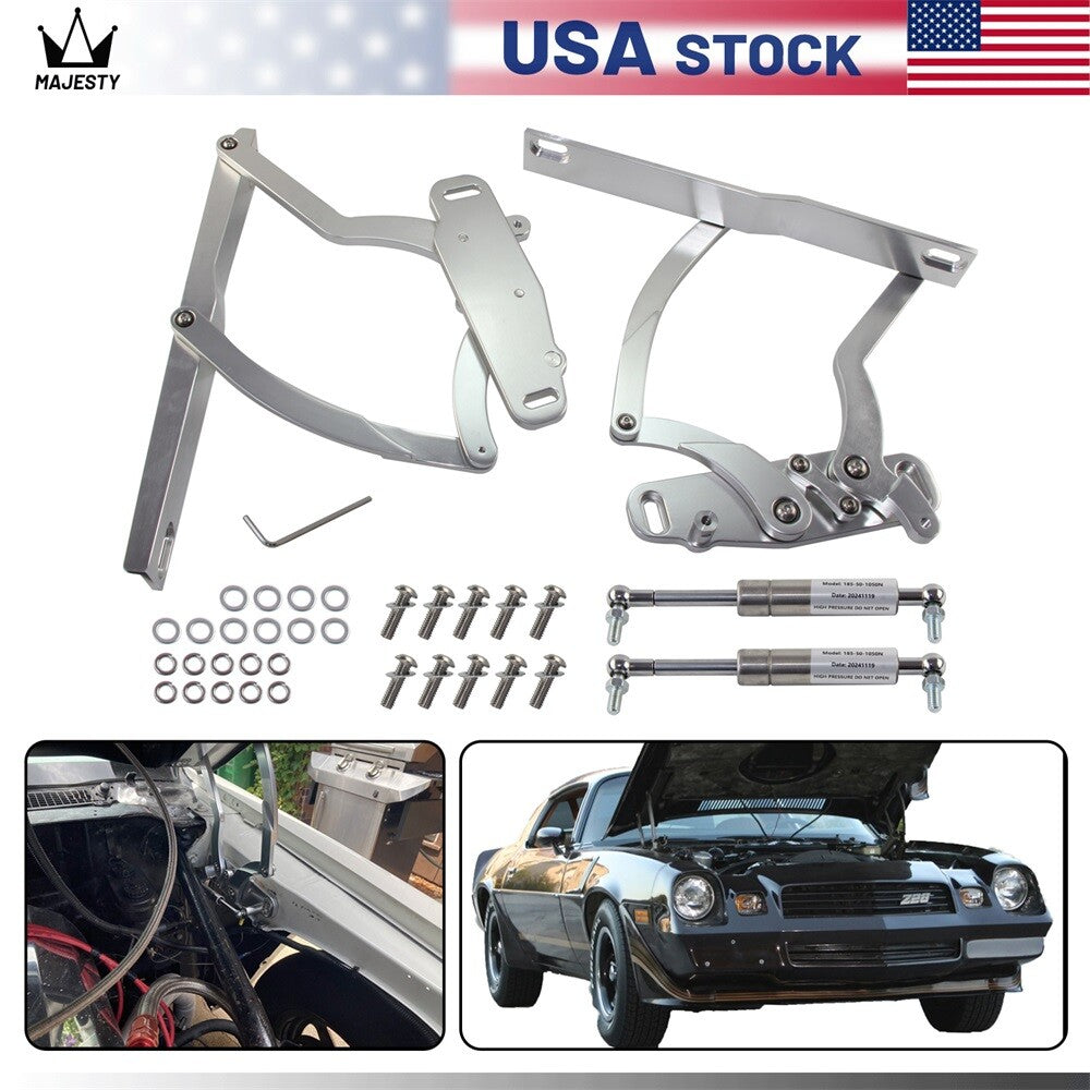 Billet Hood Hinge Kit Pair for Chevrolet Camaro for Pontiac Firebird 1970-1981