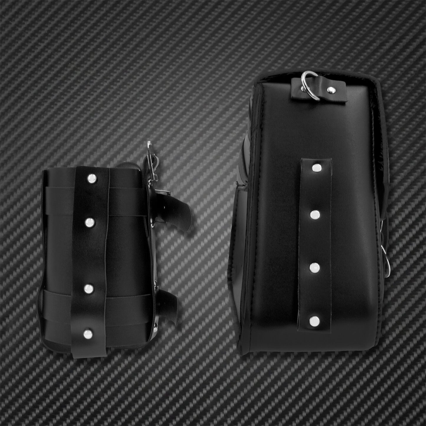 Motorcycle Saddlebag Storage Right Side Luggage Tool Saddle Bag w/ Bottle Bag Q