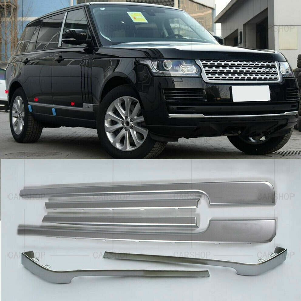 for Range Rover L405 2013-2021 6PCS Silver Exterior Body Side Molding Trim Cover