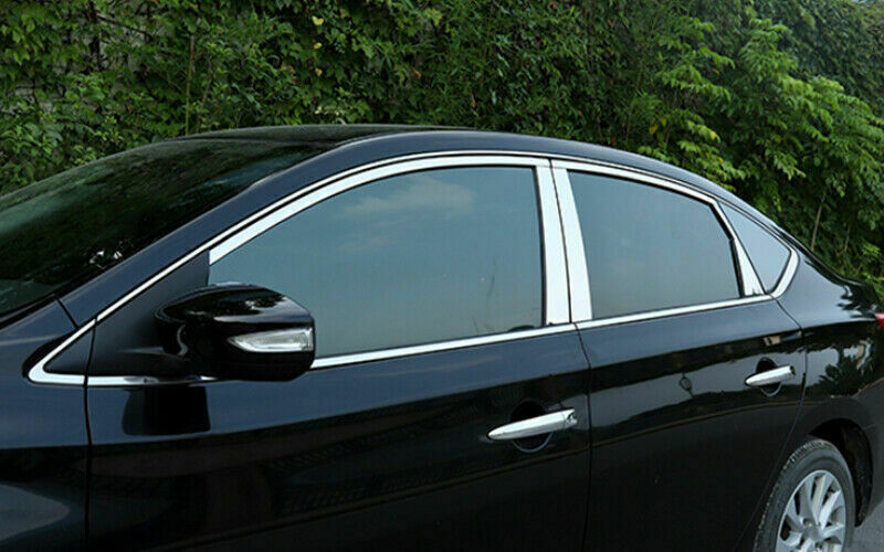 Chrome For 2013-2019 for Nissan Sentra Sylphy Windows Frame Strips Molding Cover 12