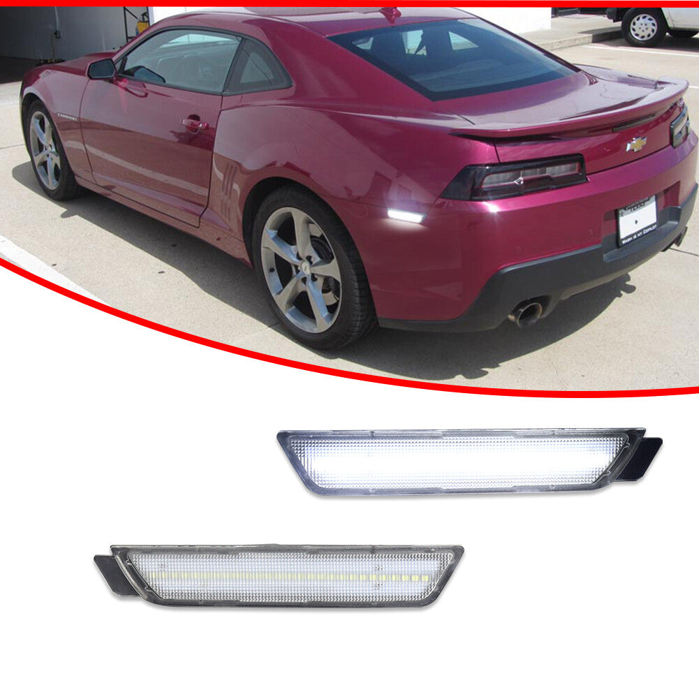 Transparent white LED rear marker signal light suitable for 2010-15 Camaro- v