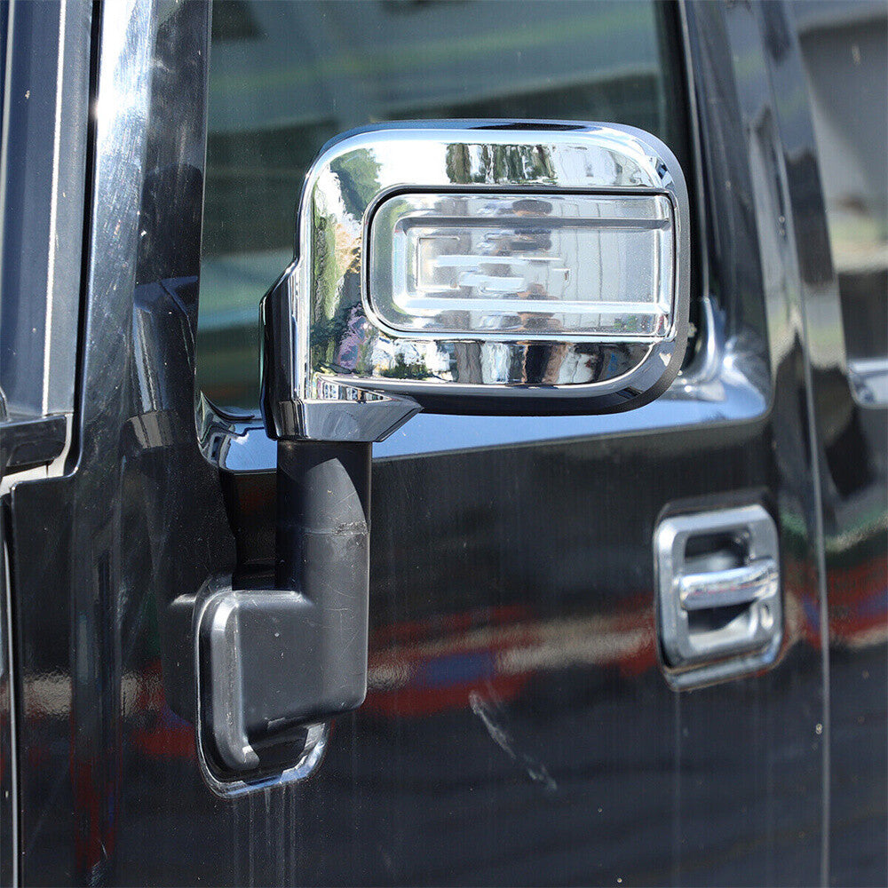 Chrome ABS Side Rearview Mirror Caps Cover For HUMMER H2 2003-2009 Accessories