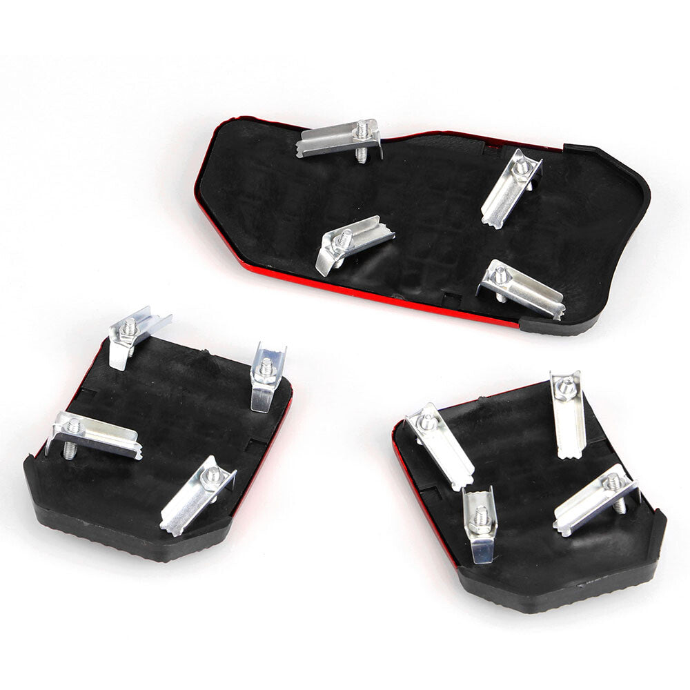 Red 3X Vehicle Accelerator Brake Foot Pedal Cover Pad Car Auto Transmissio Q