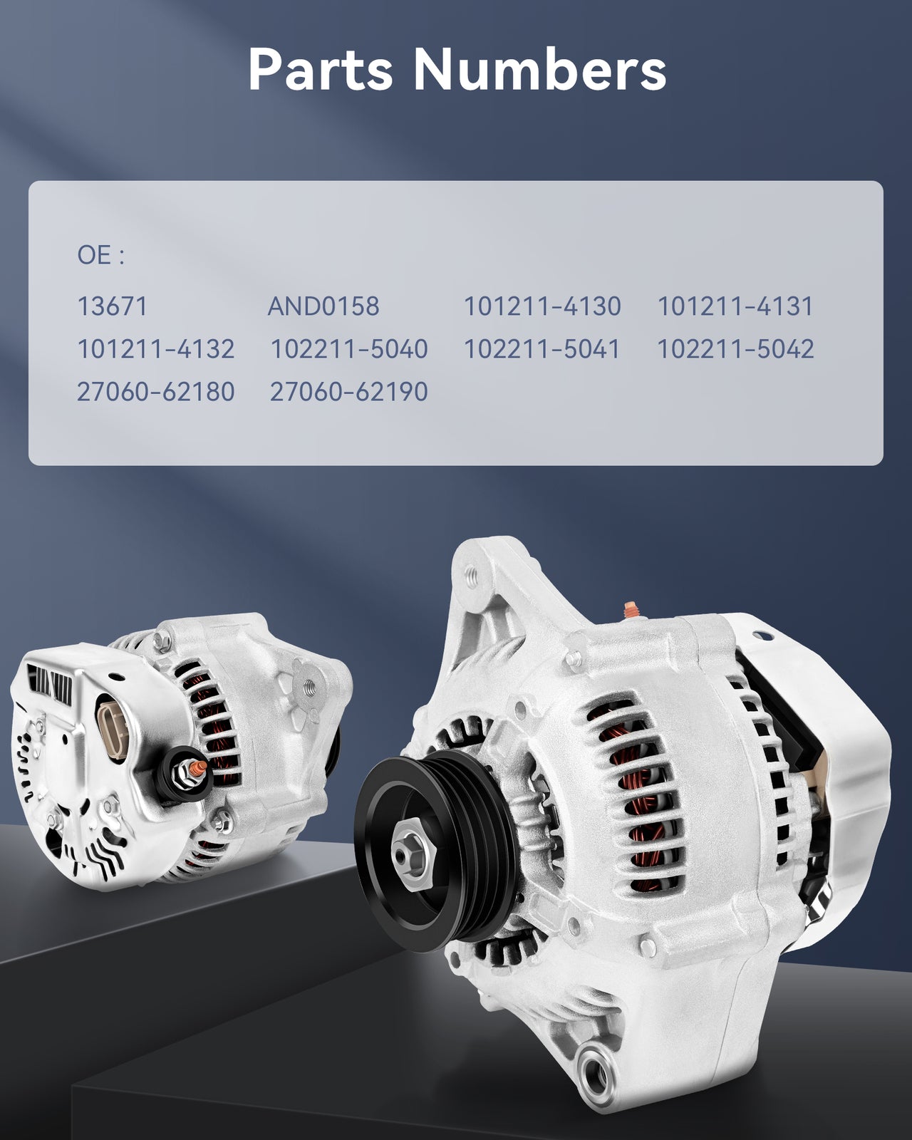 New Silver Alternator Fit for 2000-2002 for Toyota Tundra Cab Pickup 3.4L V6 13671