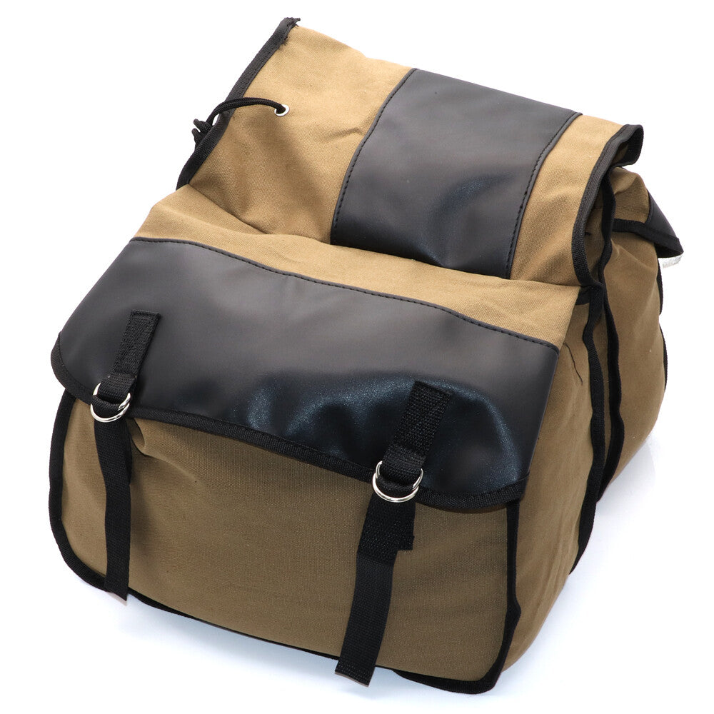 Motorcycle Pair Large Capacity Canvas Saddle Travel Tool Back for Seat Bag Saddlebag Q