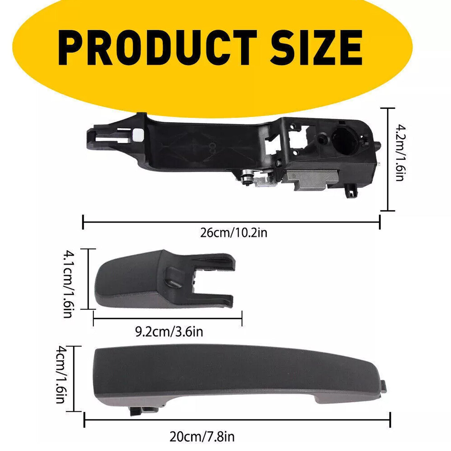 Exterior Door Handle Front Left Driver Side Replacement for Ford Focus 2008-2011