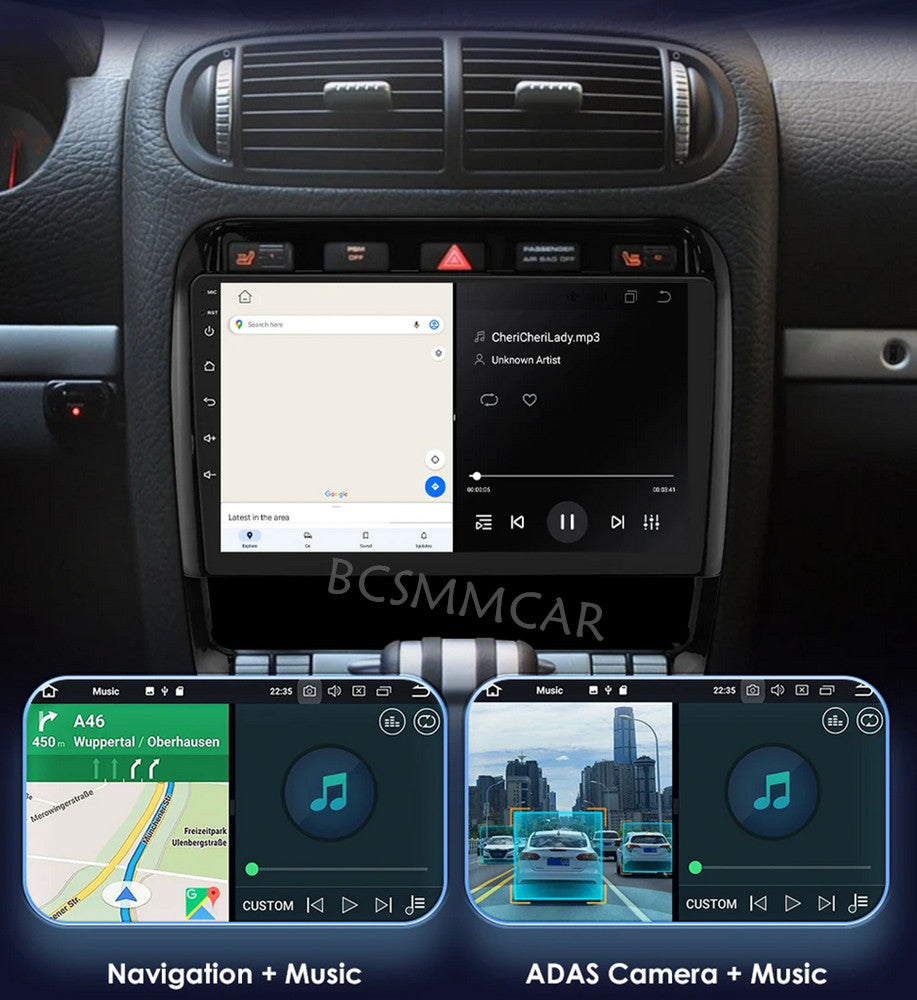 For Carplay 9in 2Din Car Stereo Radio GPS Fit For 2003-2010 for Porsche for Cayenne