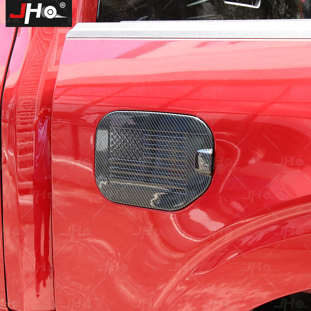 Glossy Car Fuel Tank Cover Door Gas Filler Cap Cover for Ford F150 2021-2024