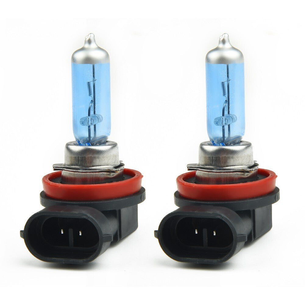 2x H11 12V 55W Xenon Halogen Bulbs for Car Headlights, Extra Bright White