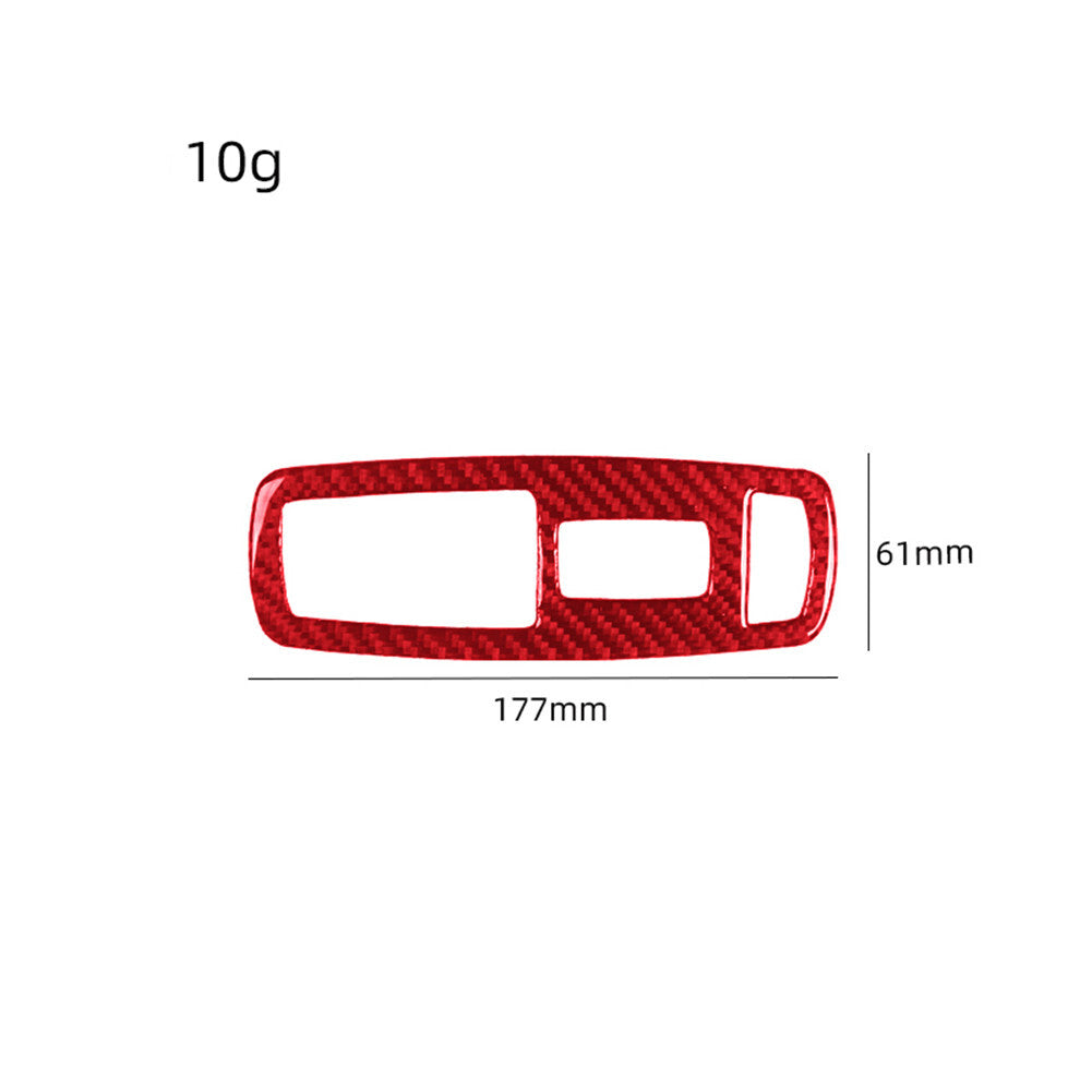 Red Carbon Fiber Window Cover Trim Fit for Chrysler 300 2015-22