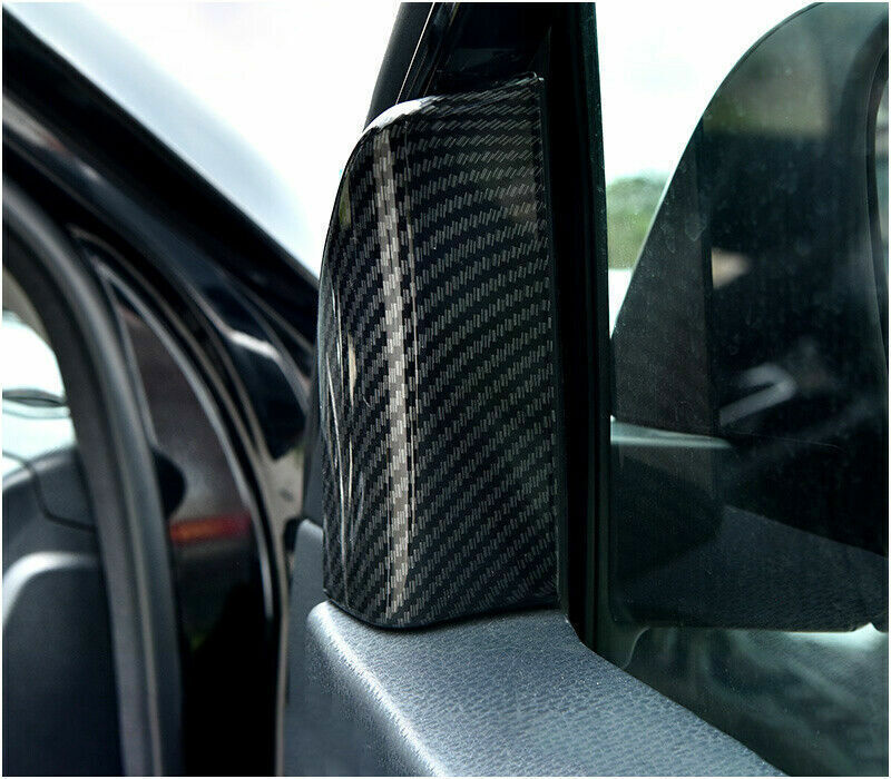 Carbon Fiber Front A Pillars Post Decor Cover Trim for Toyota Highlander 2014-19