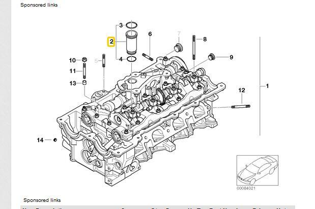 Spark plug tubes suitable for E46, E81, E87, E88, 118i, 120i, 316i, 318i, X1, X3, Z4 - n