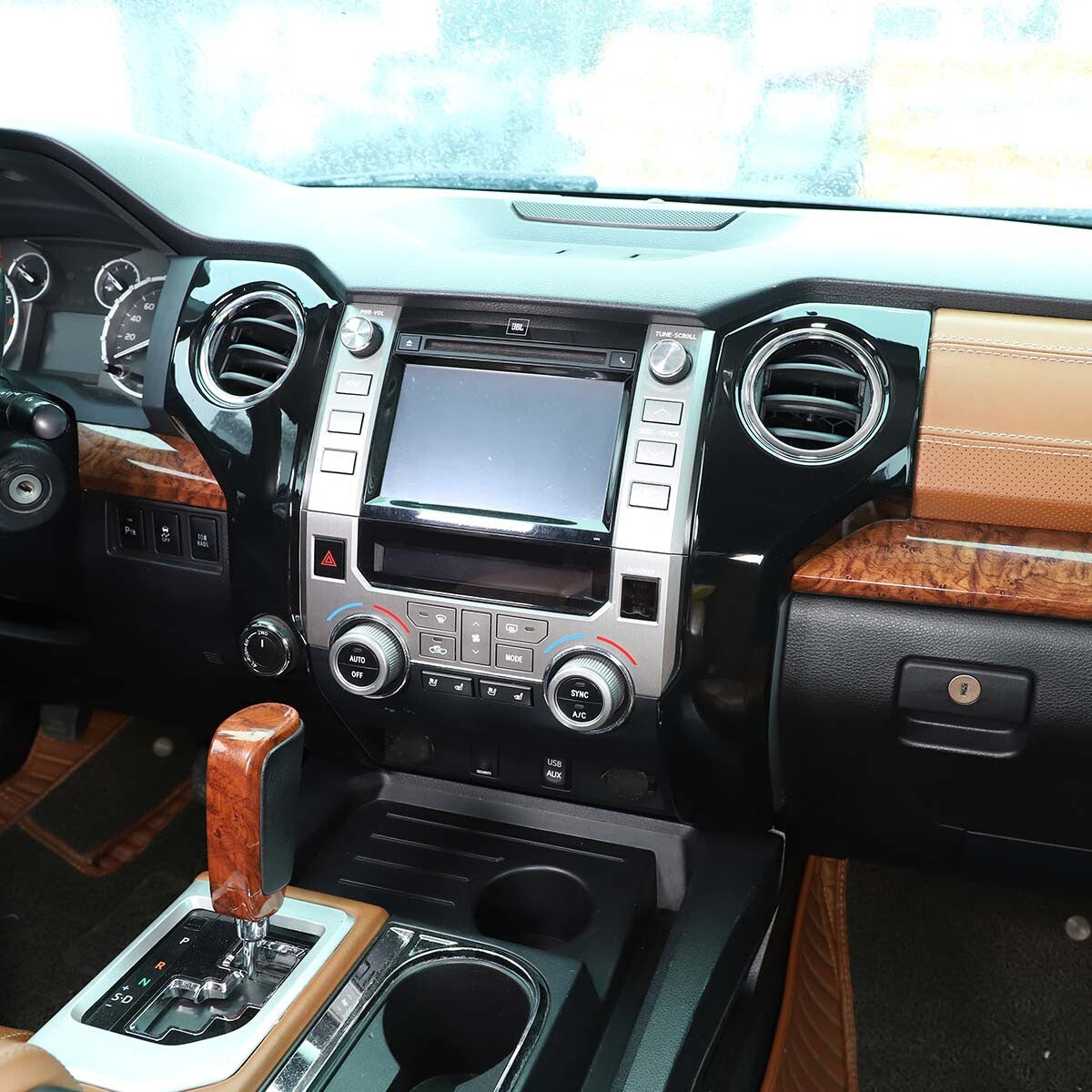 Glossy black exterior door handle decoration suitable for Land Rover Discovery 4 2010-16- v