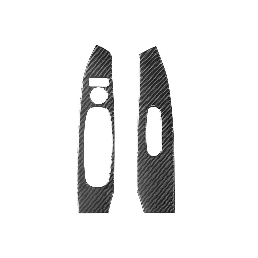 2x Carbon Fiber Front Door Switch Cover Trim For Outlander 2014-2016 v