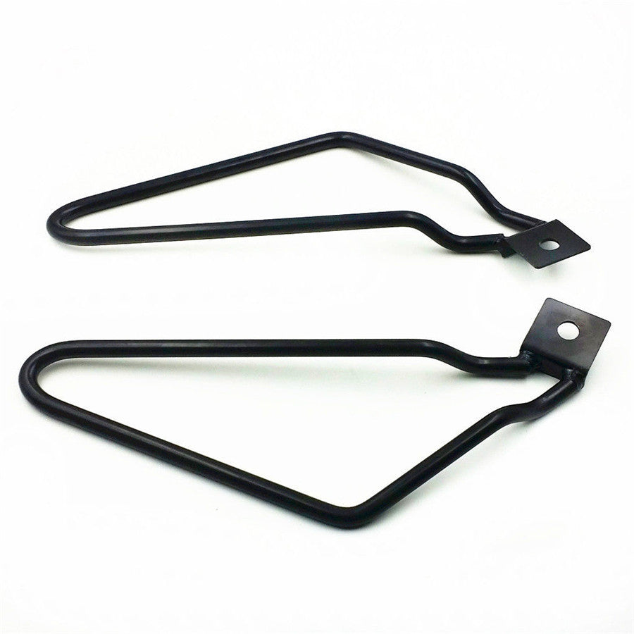 Black Saddle Bag Support Bars Mount Bracket for Harley Sportster XL Dyna Fat Bob Q