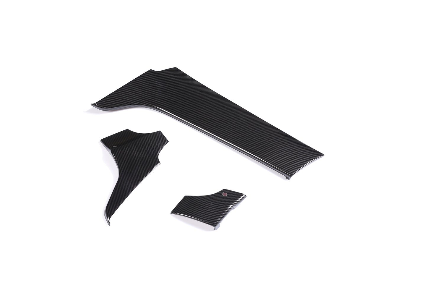 Red carbon fiber armrest box switch button decorative cover suitable for Corvette C8 2020-2023- v