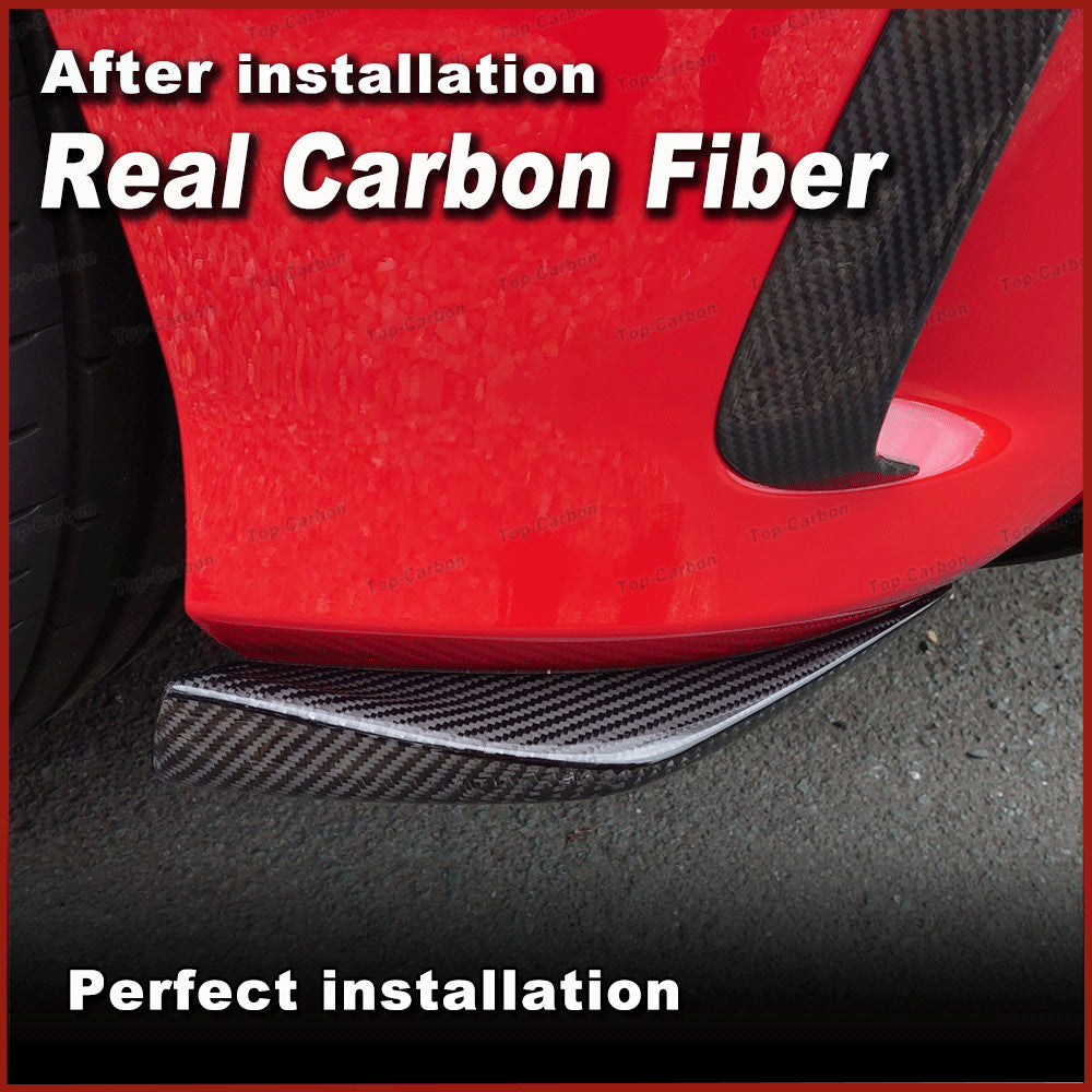 REAL CARBON Rear Bumper Splitter Spoiler Flaps for Mercedes W176 A200 A45 13-18