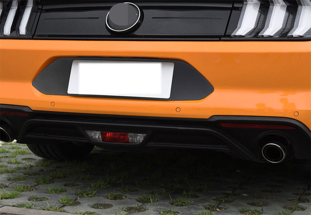 PVC Black Car Rear License Plate Decal Sticker Cover for Ford for Mustang 2015-2023