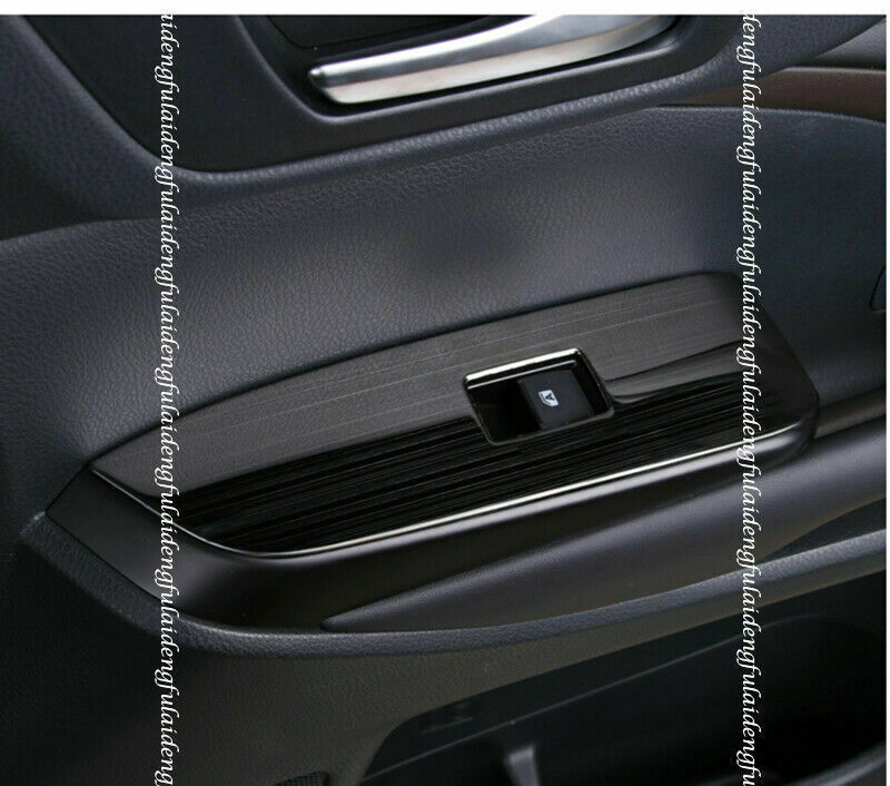 Black Door Window Lift Switch Panel Cover Trim for Toyota Highlander 2014-2019