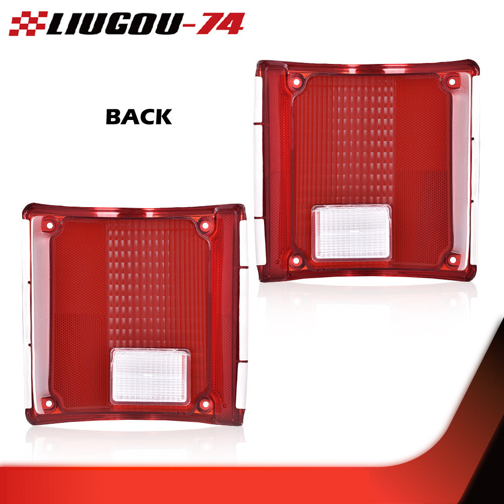 Fits 75-86 for C10 Tail Light Lenses Driver and Passenger Side 2 Pieces - v