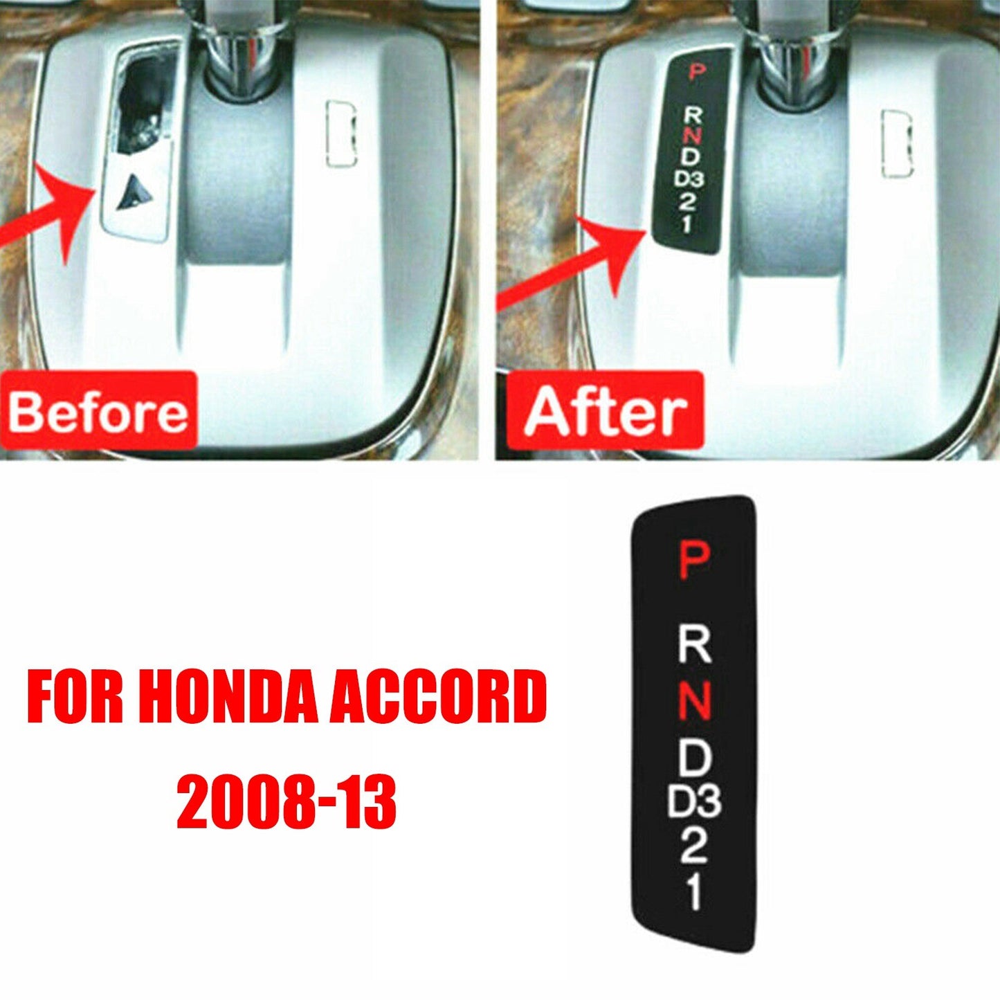 Black console gear selector display panel suitable for 2008-2013 for Honda Accord Q