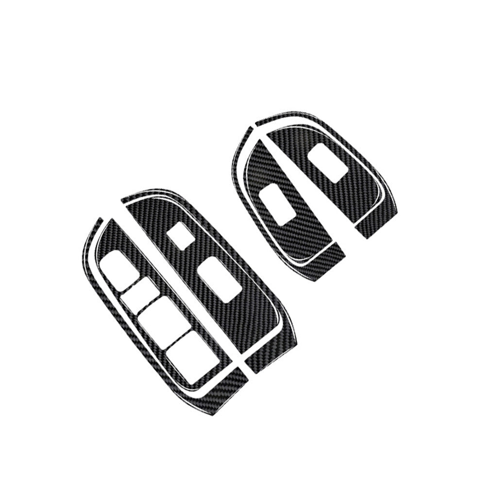8X Carbon Fiber Window Lift Panel Cover Trim for Subaru Outback Legacy 2015-2017