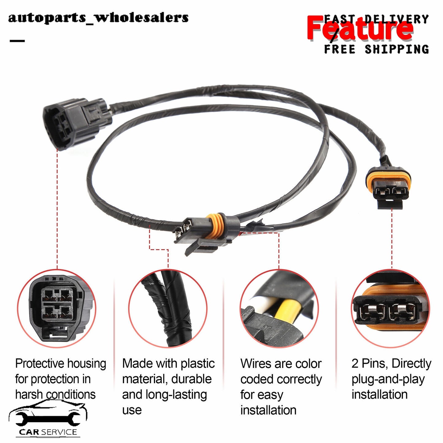 New cooling fan wiring harness for Chrysler and for Dodge 5137716AB Q