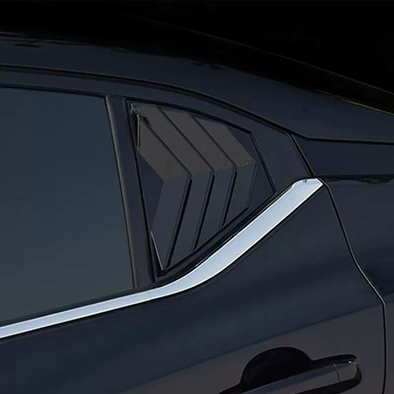 for Nissan Sentra 2020-23 Bright Black Rear Window Louver Cover Side Vent Trims