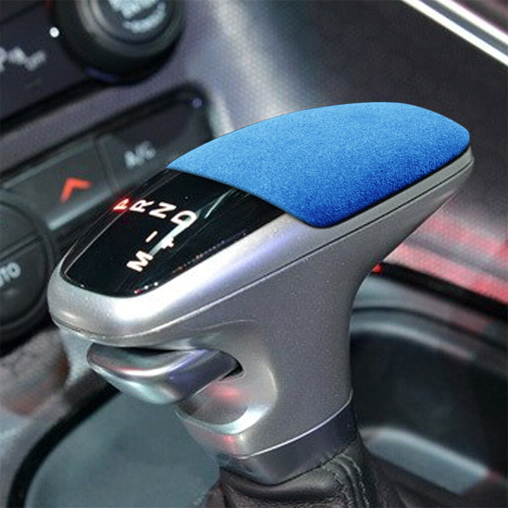 Suede Blue Gear Shift Knob Cover for Dodge for Challenger /Charger 2015+ Accessories