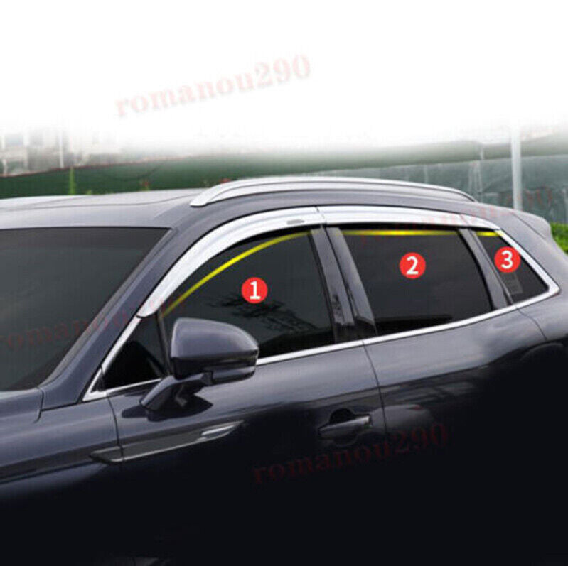 for Lincoln Nautilus 2019-2023 silver Window Vent Visor Sun Rain Deflector Guard
