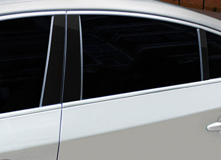 Black Plastic Exterior Window BC-Pillar Panels Decor 6P for Volvo S60 2011-2018