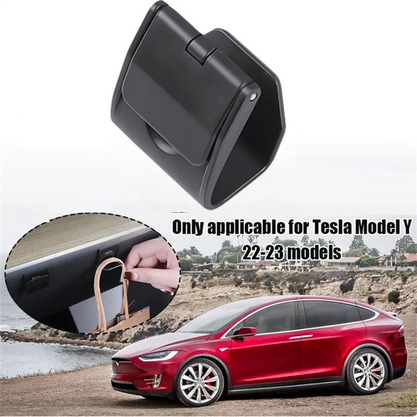 1Car Copilot Side Hidden Glove Box Hook for Tesla Mode Y 2022-2023 Auto