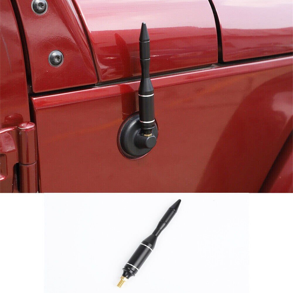 Bullet Antenna Mast AM/FM Trim for Jeep for Wrangler JK JL 4xe Gladiator 2007-2023