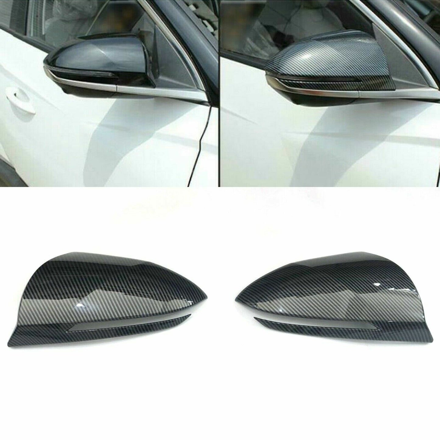 Carbon fiber Rearview Left Right Side Mirror Cover for Hyundai for Tucson AT