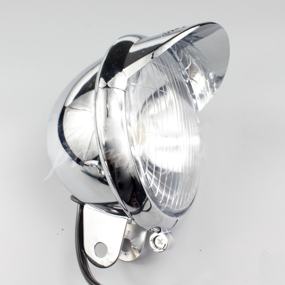2X Chrome Universal Motorcycle Fog Lamp Headlight for Harley for Honda for Yamaha for Suzuki Q