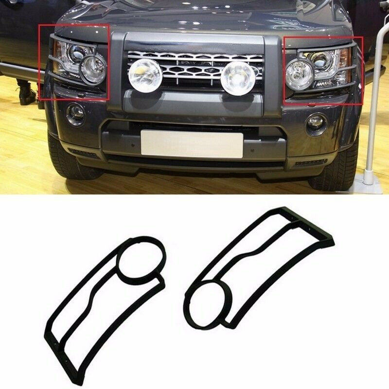 2pcs For 2010-2013 for Land Rover LR4 Discovery 4 Front Head Light/Lamp Guards Cover Q