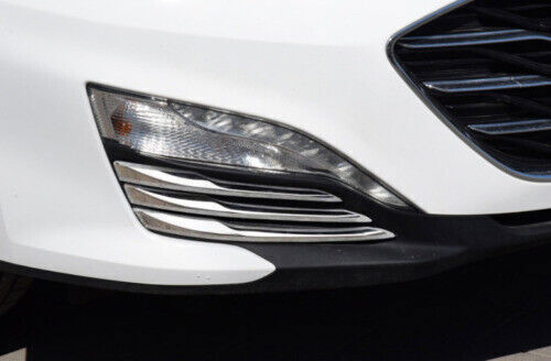 for Chevrolet Malibu 19-2024 Silver Steel Front Bumper Fog Light Lamp Strip Trim