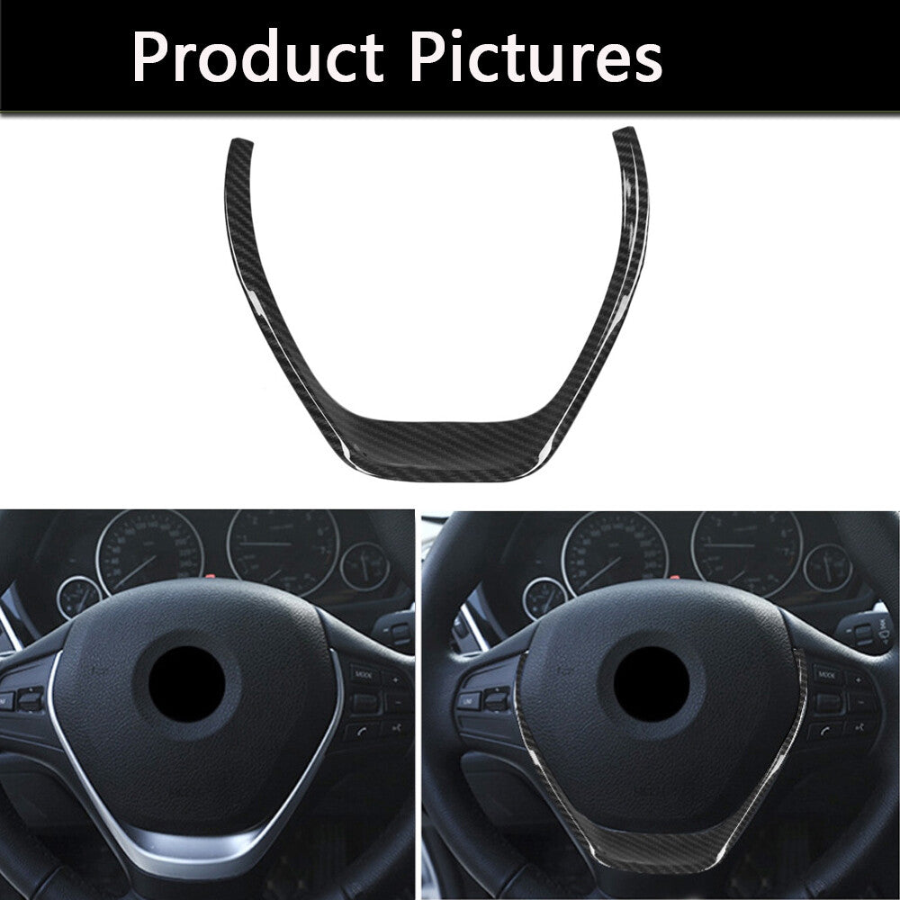 Carbon Steering Wheel Trim Sticker Fit for BMW 1/3 Series F20 F30 F34 3GT 12-16