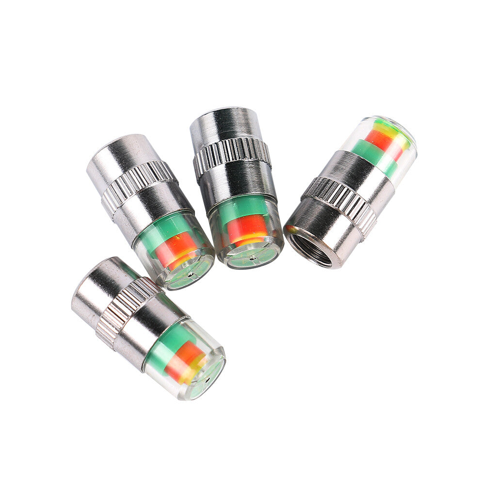 4 Pcs Car Auto Tire Monitor Valve Dust Cap Pressure Indicator Sensor Eye Alert Q