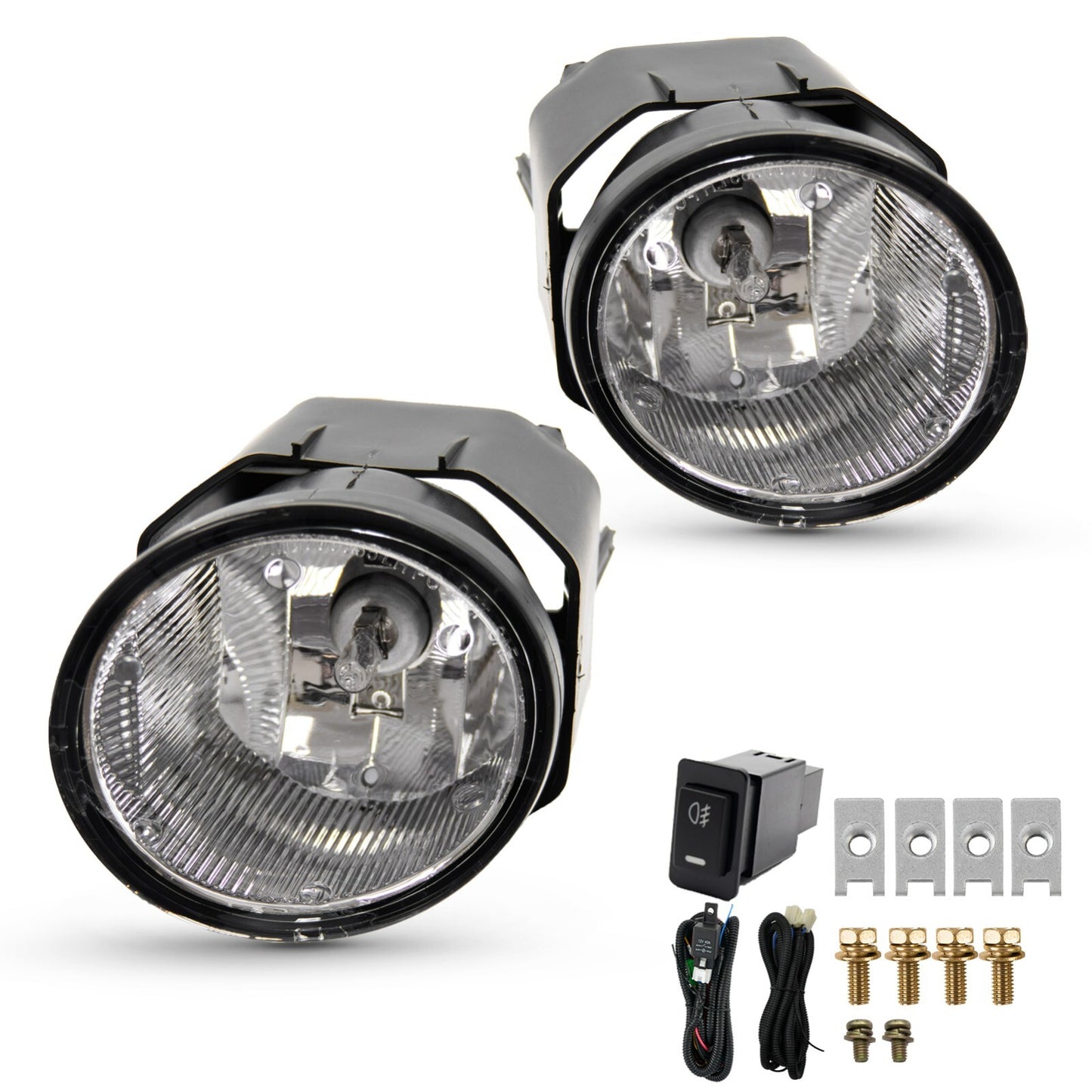 Front bumper fog lights suitable for 00-04 Sentra Maxima Frontier Xterra transparent- v