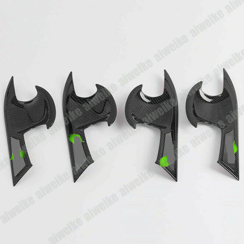 4for Honda for Civic 10th 2016-2021 Carbon Fiber Style Door Handle Bowl Cover Trims